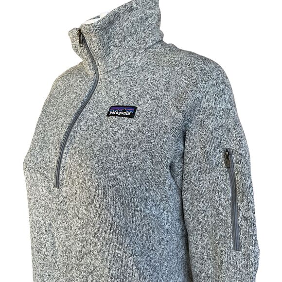 Patagonia Better Sweater Fleece Jacket Womens Size M 1/4 Zip Birch White Hiking - Picture 4 of 16